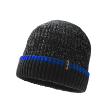 Шапка водонепроницаемая Dexshell Cuffed Beanie, DH353BLU черная с cиней полоской, размер L/XL, DH353BLULXL
