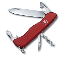 Нож перочинный VICTORINOX Picknicker, 111 мм, 11 функций, с фиксатором лезвия, красный