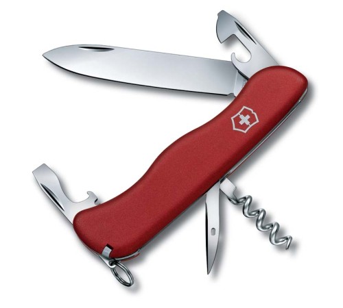Нож перочинный VICTORINOX Picknicker, 111 мм, 11 функций, с фиксатором лезвия, красный