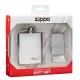 Подарочный набор ZIPPO: фляжка 89 мл и зажигалка, латунь/сталь, серебристый, в коробке с подвесом