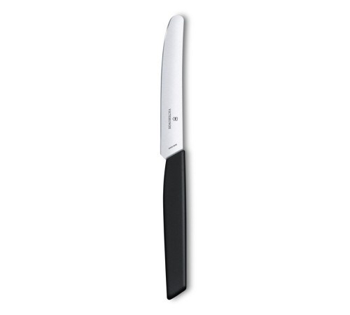 Нож столовый VICTORINOX Swiss Modern, лезвие 11 см с прямой кромкой, чёрный