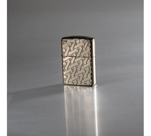 Зажигалка ZIPPO Armor™ с покрытием High Polish Black Ice®, латунь/сталь, чёрная, 38x13x57 мм