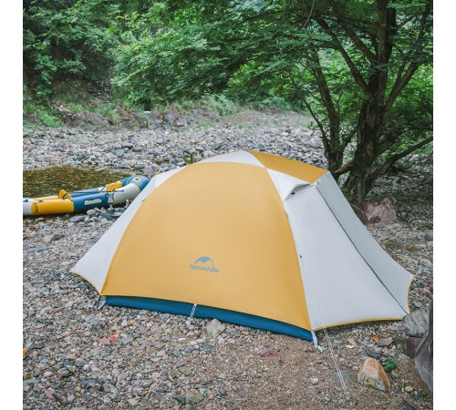 Палатка 3-местная Naturehike Yunchuan-Pro Ultra-Light 4 Seasons CNK2300ZP024 желтый/серый