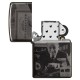Зажигалка ZIPPO George Blaisdell с покрытием Black Ice®, латунь/сталь, чёрная, 36х12х56 мм
