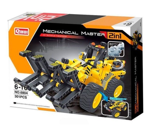 Конструктор Qihui Mechanical Master 2 в 1 Трактор и Багги (301 деталь)