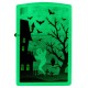 Зажигалка ZIPPO Spooky Design с покрытием Glow In The Dark Green, латунь/сталь, белая, 38x13x57 мм