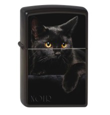 Зажигалка ZIPPO Чёрная кошка, с покрытием Black Matte, латунь/сталь, чёрная, матовая, 38x13x57 мм