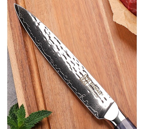 Нож разделочный из дамасской стали Keemake 8 Inch Carving Knife, синий