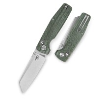 Нож Bestech Slasher сталь D2, рукоять Микарта зеленая