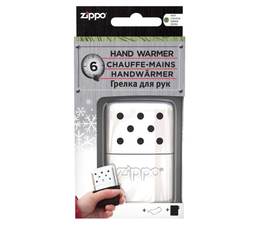 Каталитическая грелка ZIPPO, с покрытием High Polish Chrome, серебристая, на 6 ч, 51x15x74 мм