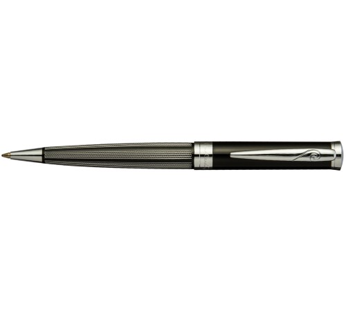 Ручка шариковая Pierre Cardin TRESOR. Цвет - черный и серебристый. Упаковка В.