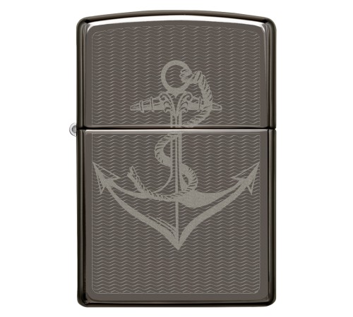 Зажигалка ZIPPO Лучшая цена 2022 с покрытием Black Ice®, латунь/сталь, чёрная, 38x13x57 мм