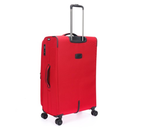 Чемодан TORBER Brosno, красный, нейлон 600D, 48 х 22 х 78 см, 85 л