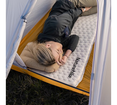 Коврик самонадувной Naturehike CNK2300DZ013 Ultralight Large, прямоугольный,  серый, 6976507665889