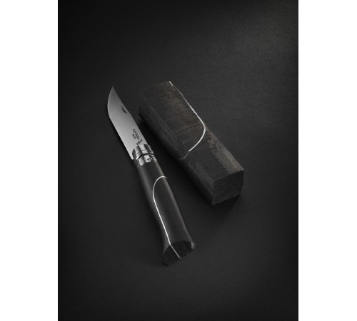 Нож Opinel №8 Ellipse, рукоять африканское дерево с алюминиевой вставкой, футляр, 002347