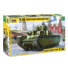 Сборная модель ZVEZDA Советский тяжелый танк Т-35, подарочный набор, 1/35