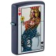 Зажигалка ZIPPO Queen Design с покрытием Navy Matte, латунь/сталь, синяя, матовая, 38x13x57 мм