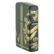 Зажигалка ZIPPO Dragon Design с покрытием Green Matte, латунь/сталь, зеленая, матовая, 38x13x57 мм