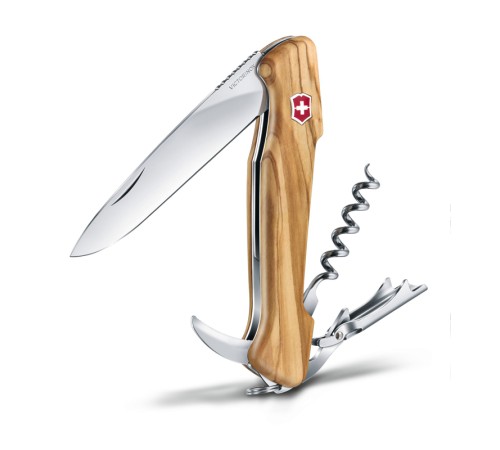 Нож перочинный VICTORINOX Wine Master, 130 мм, 6 функций, с фиксатором, рукоять из оливкового дерева