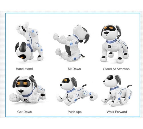 Радиоуправляемая робот-собака LENENG TOYS K16 звук, свет, танцы, сенсор