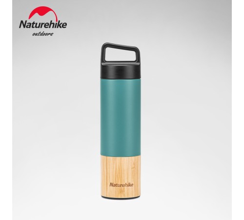 Термос Naturehike NH20SJ035 530мл, голубой, бамбуковый, 6927595763391