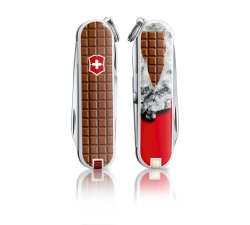 Нож-брелок VICTORINOX Classic, 58 мм, 7 функций, рукоять с дизайном 