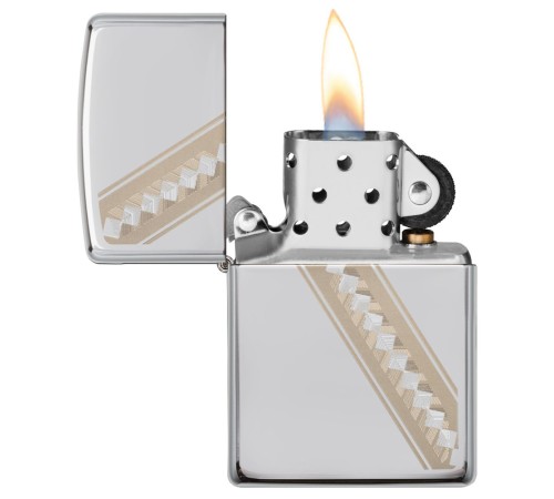 Зажигалка ZIPPO Classic с покрытием High Polish Chrome, латунь/сталь, серебристая, 36x12x56 мм