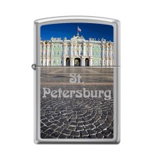 Зажигалка ZIPPO Зимний дворец, с покрытием High Polish Chrome, латунь/сталь, 38x13x57 мм