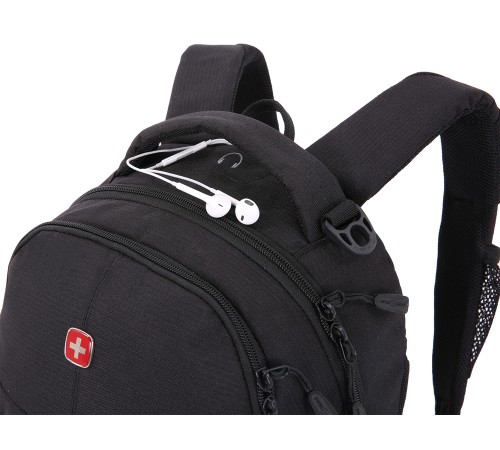 Рюкзак SWISSGEAR чёрный, полиэстер, 33х15х45 см, 22 л