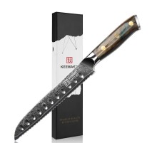 Нож из дамасской стали для хлеба Keemake 8 Inch Bread Knife, бежевый