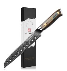 Нож из дамасской стали для хлеба Keemake 8 Inch Bread Knife, бежевый