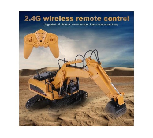 Радиоуправляемый экскаватор HUI NA TOYS 2.4G 15CH 1/16 RTR