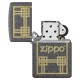 Зажигалка ZIPPO с покрытием Iron Stone, латунь/сталь, серая, матовая, 38x13x57 мм