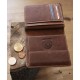 Бумажник KLONDIKE «Finn», натуральная кожа в коричневом цвете, 10 х 11,5 см