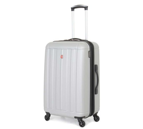Чемодан SWISSGEAR USTER, серебристый, АБС-пластик, 47x29x77 см, 94 л