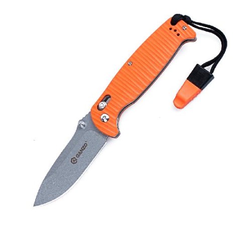 Нож Ganzo G7412P-WS оранжевый, G7412P-OR-WS