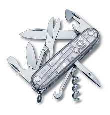 Нож перочинный VICTORINOX Climber, 91 мм, 14 функций,  полупрозрачный серебристый
