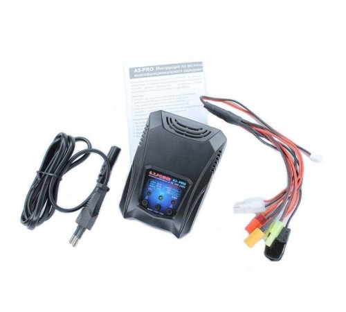 Универсальное З/У G.T.Power A3PRO-V1 LiPo/NiMh (220В/2A/2-3S) T-plug/TRX/Tamiya/Mini Tamiya/XT60