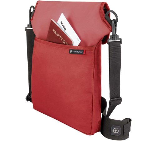 Сумка наплечная VICTORINOX Altmont™ 3.0 Flapover Bag, красная, нейлон Versatek™, 27x6x32 см, 5 л