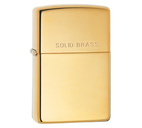 Зажигалка ZIPPO Classic с покрытием High Polish Brass, латунь/сталь, золотистая, 38x13x57 мм
