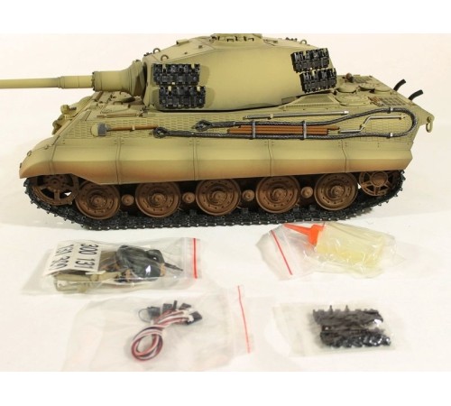Р/У танк Torro King Tiger (башня Henschel) 1/16 2.4G, ИК-пушка, деревянная коробка