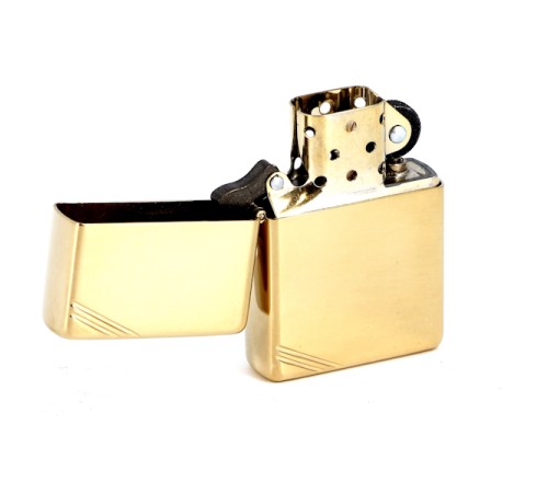 Зажигалка ZIPPO Vintage™ с покрытием High Polish Brass, латунь/сталь, золотистая, 38x13x57 мм