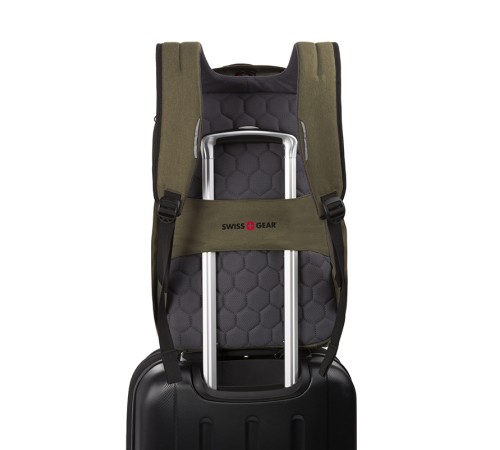 Рюкзак-антивор SWISSGEAR 15'', хаки, Heather 600D, 31 x 16 x 47 см, 23 л