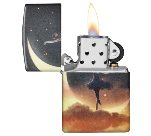 Зажигалка ZIPPO Mythological с покрытием Glow In The Dark Green, латунь/сталь, черная, 38x13x57 мм