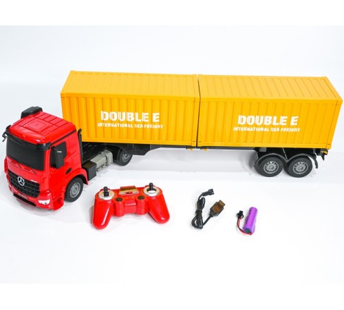 Радиоуправляемый тягач на 2 контейнера Double Eagle Mercedes-Benz Arocs 1/26 2.4G RTR