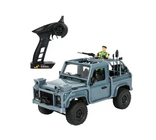 Радиоуправляемая машина MN MODEL англ. пикап Defender спецназ рейнджеров (синий) 4WD 2.4G 1/12 RTR