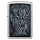 Зажигалка ZIPPO Evil Tree с покрытием Street Chrome, латунь/сталь, серебристая, 38x13x57 мм