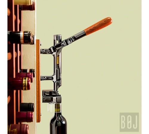 Штопор настенный для вина Boj Traditional Wall Corkscrew Black Nickeled