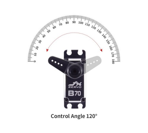 Сервомашинка цифровая JX Servo B70 (87г/72/0.10/12.0V) бесколлекторная, Full metal