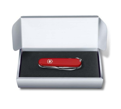Подарочная коробка VICTORINOX для ножей 84-91 мм толщиной до 5 уровней, картонная, серебристая